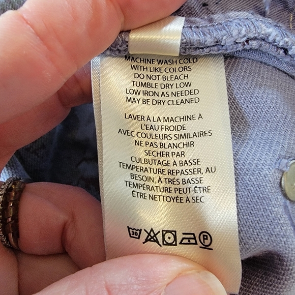 PILCRO Light Blue All Over Print Floral Straight Leg Slim Boyfriend Jeans Sz 29 - Picture 11 of 16